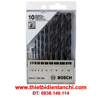 Bộ 13 mũi khoan sắt BOSCH HSS-R 1.5 - 6.5 1609200201