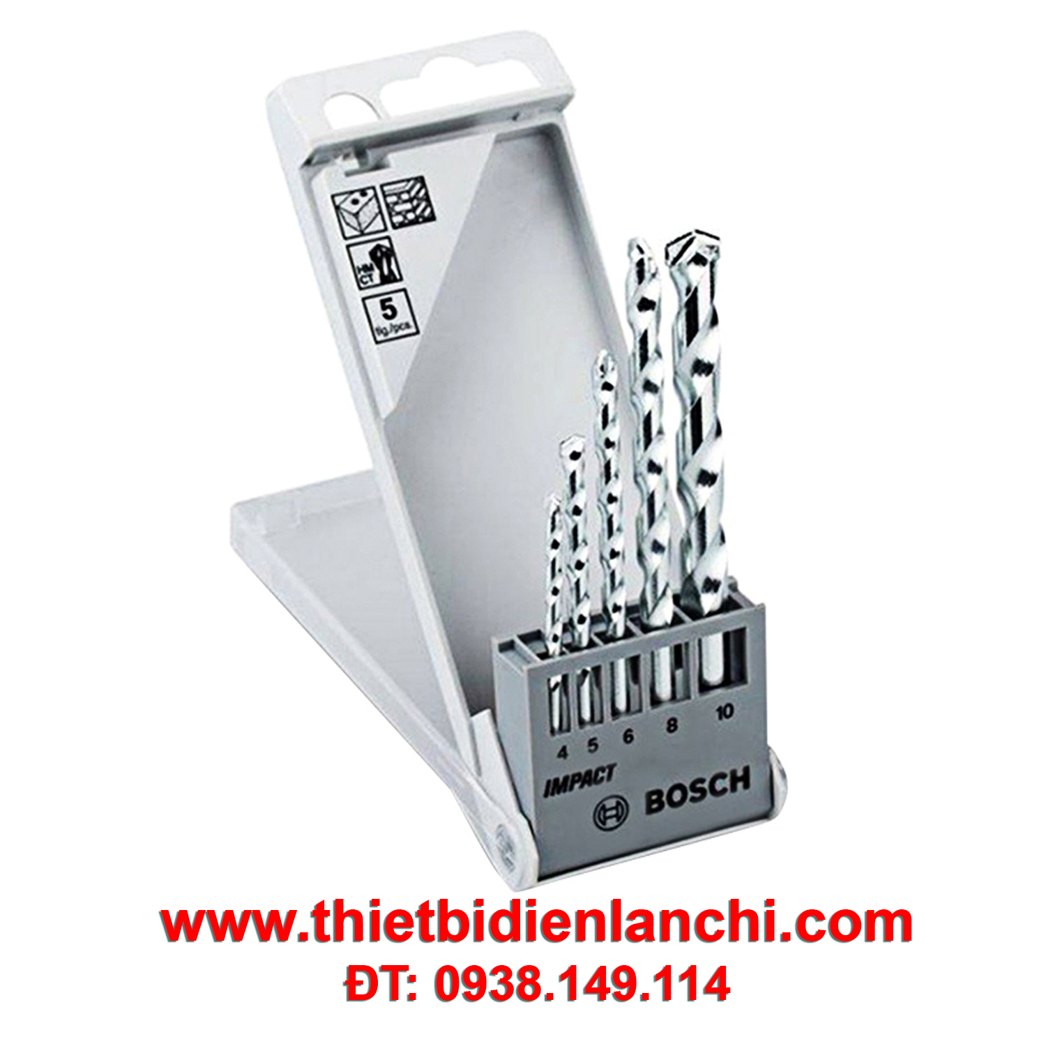 Bộ 5 mũi khoan tường BOSCH 2608590090 Bộ 5 mũi khoan tường BOSCH 2608590090