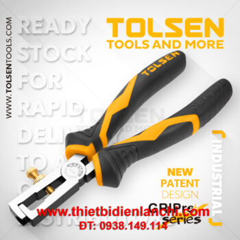 Kềm tuốt dây điện 6" Tolsen 10028 160mm (Vàng)