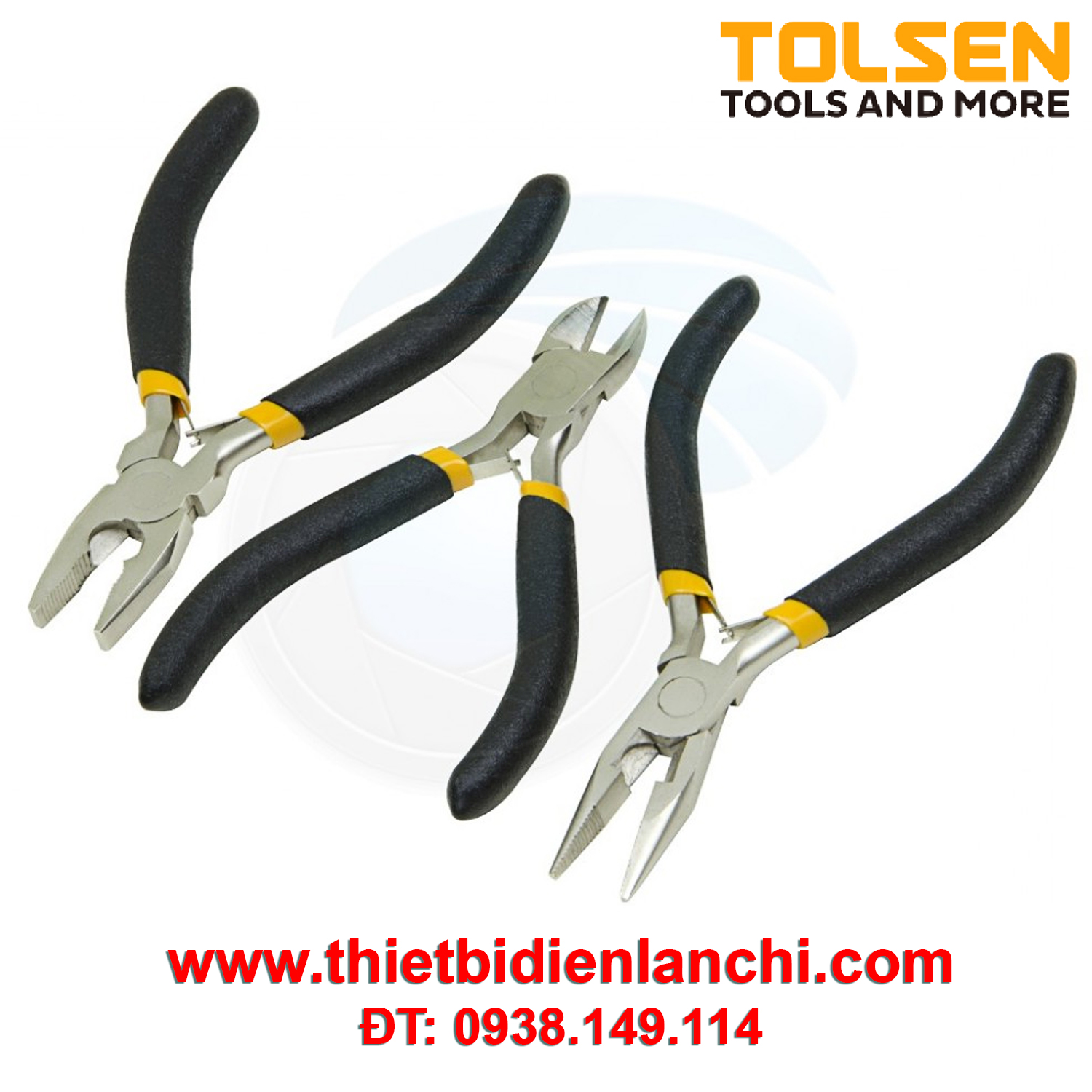 Bộ kềm răng mini 4,5" Tolsen 10038 115mm (Đen) Bộ kềm răng mini 4,5" Tolsen 10038 115mm (Đen)