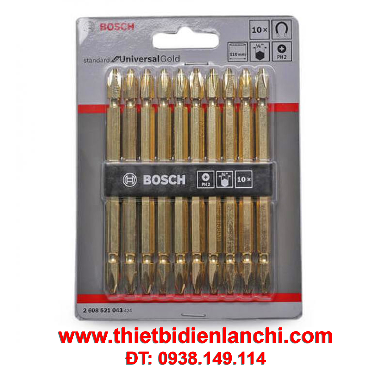 Bộ mũi vặn vít 1 cây Bosch 2608521043 Chính hãng | Phụ Kiện Các Loại | ketnoitieudung.vn