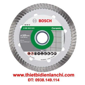 Đĩa cắt đá Creamic BOSCH 105x16/20 Turbo 2608603615