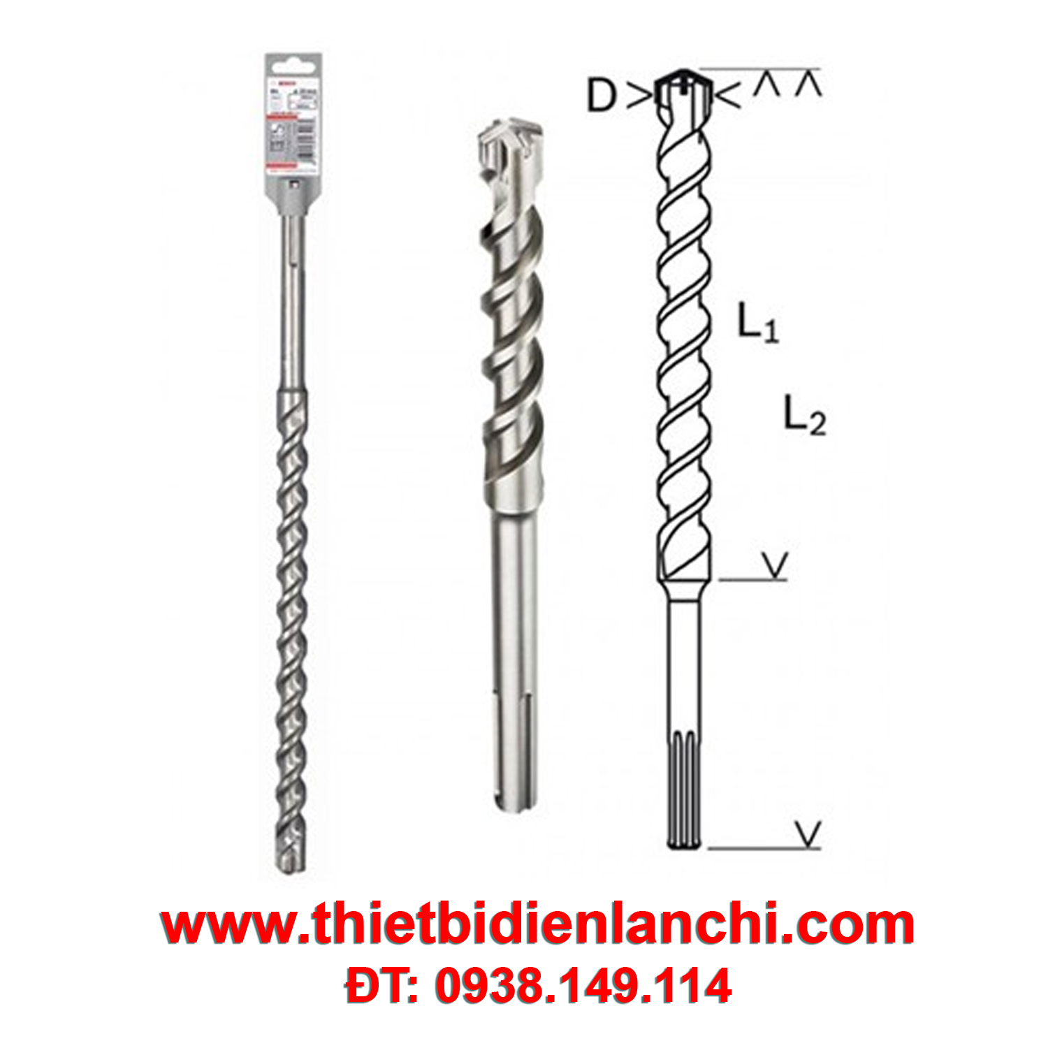 Mũi khoan bê tông 10 x 160mm BOSCH 2608831184 Mũi khoan bê tông 10 x 160mm BOSCH 2608831184