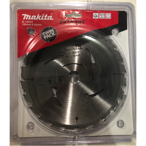 Cặp lưỡi cưa 185*24T*40T*20mm D-19043 - D-19043