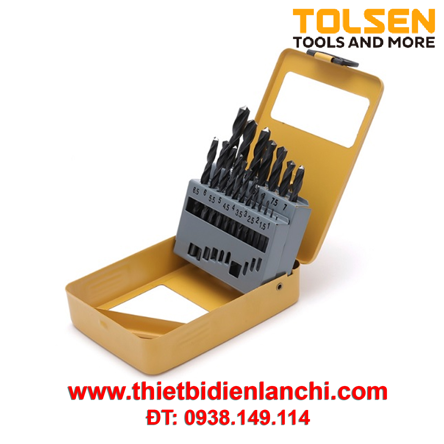 Bộ mũi khoan sắt Tolsen 75081 Bộ mũi khoan sắt Tolsen 75081