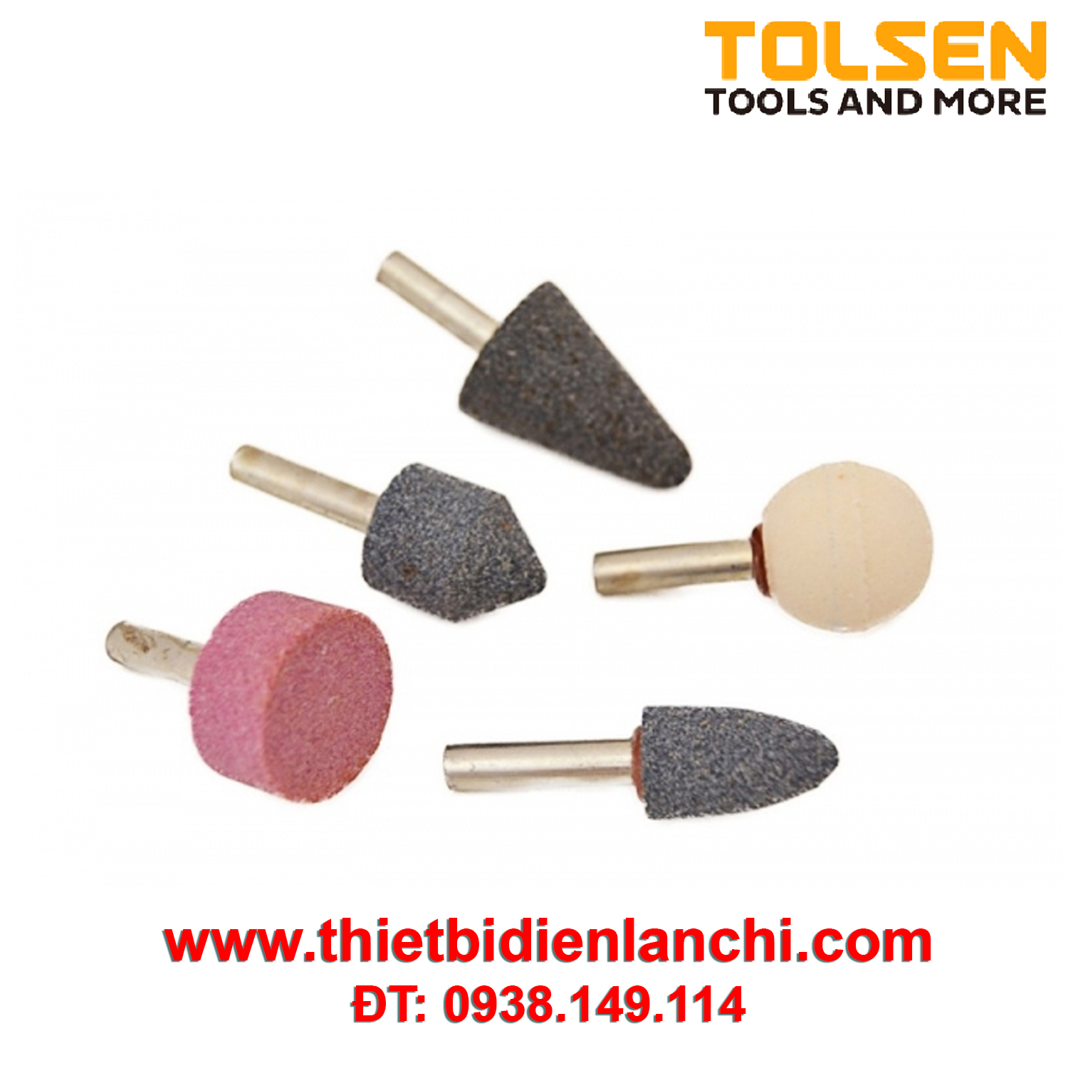 Kết quả hình ảnh cho Bộ 5 Mũi Đá Mài TOLSEN 77110