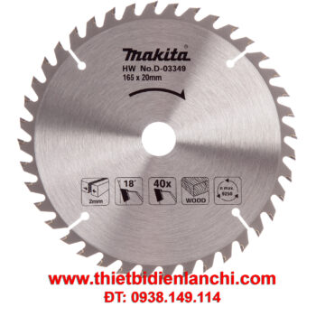 Đĩa cưa 165x20mm 40 lưỡi Makita D-03349