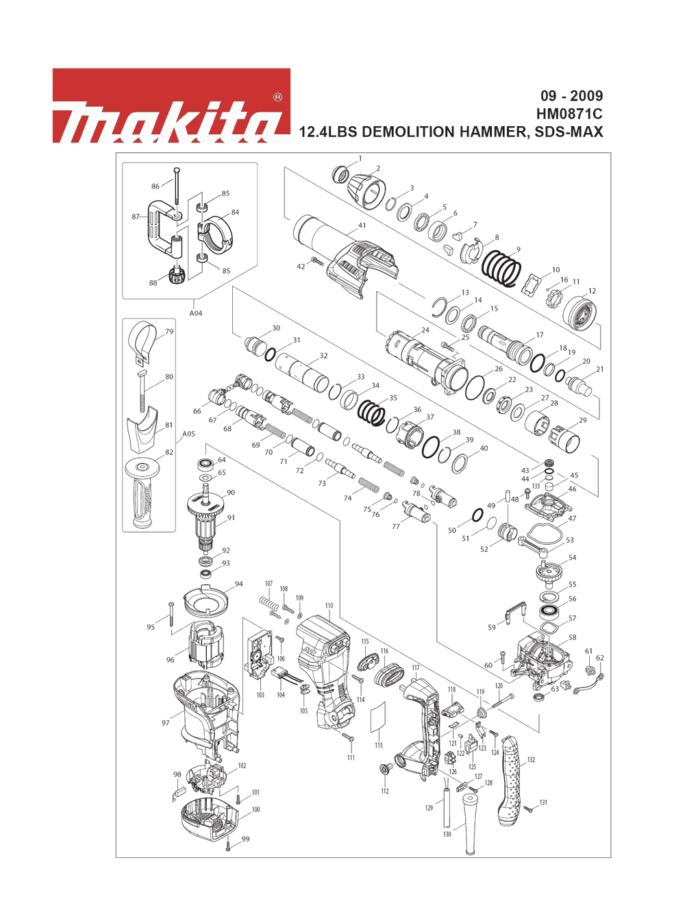 Kết quả h&igrave;nh ảnh cho Makita HM0871C
