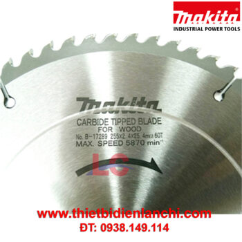 Lưỡi cưa gỗ hợp kim 60 răng Makita B-17289 (255x60Tx25.4)