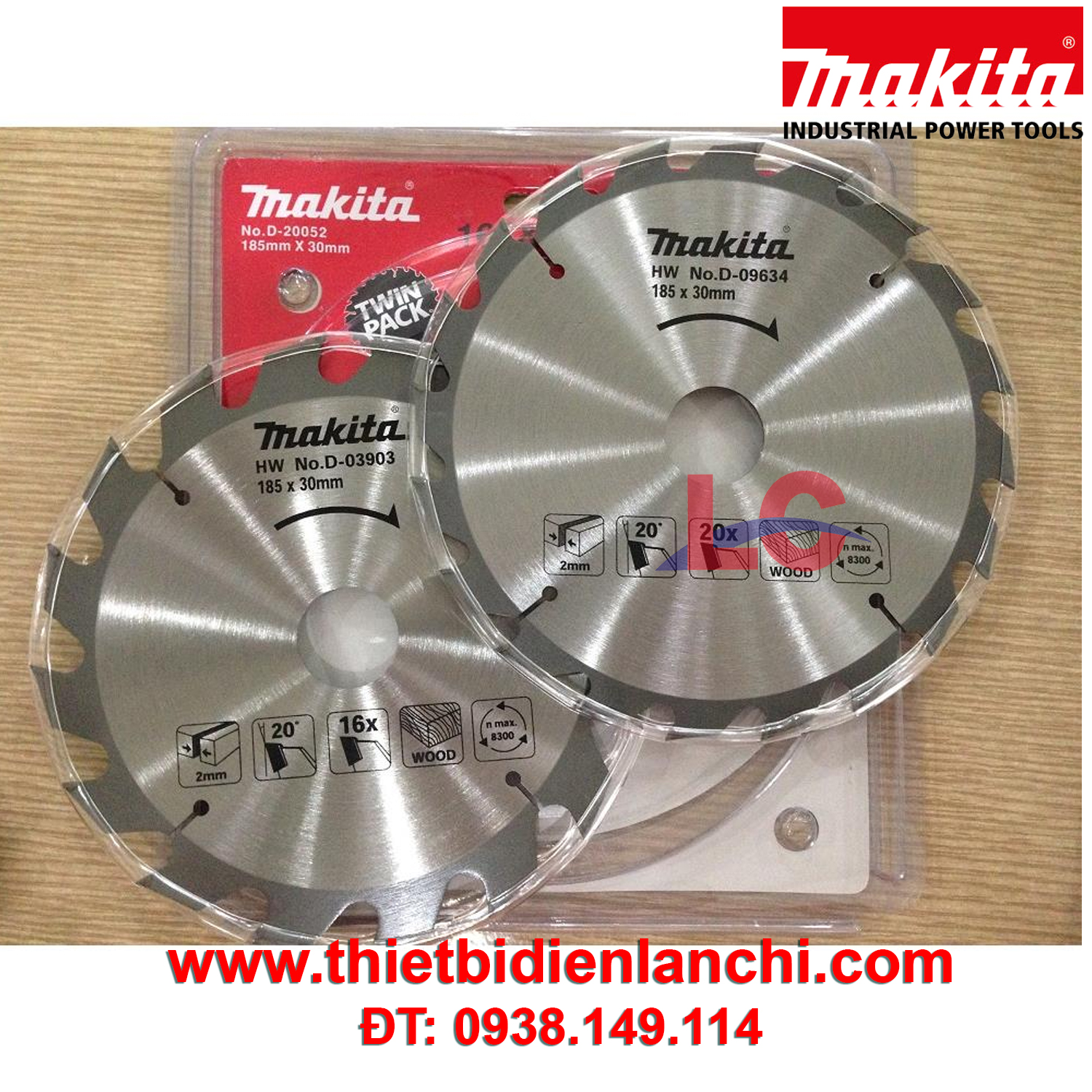 Bộ lưỡi cắt gỗ 2 cái Makita D-20052 Bộ lưỡi cắt gỗ 2 cái Makita D-20052