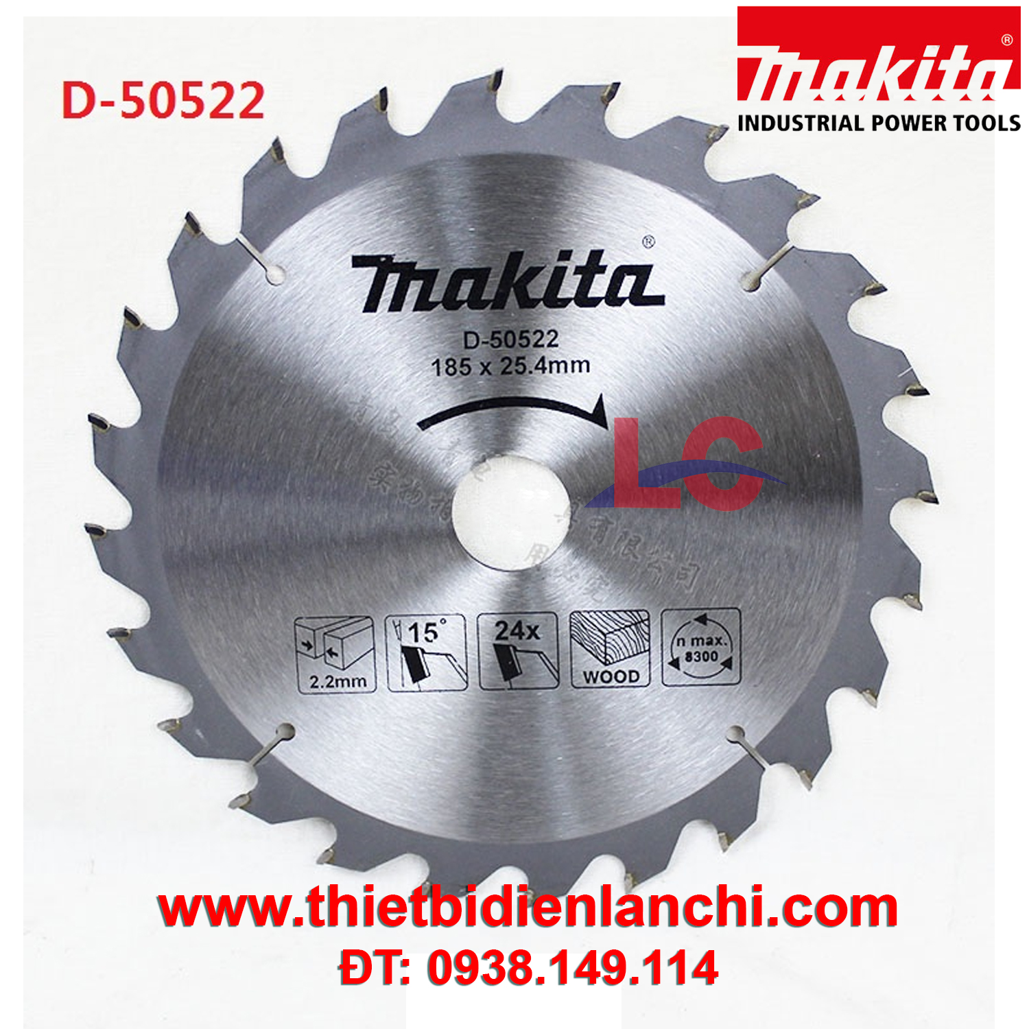 Lưỡi cưa gỗ hợp kim Makita D-50522 (180x22T) Lưỡi cưa gỗ hợp kim Makita D-50522 (180x22T)