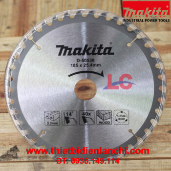 Lưỡi cưa gỗ hợp kim 40 răng Makita D-50538 (185mm)