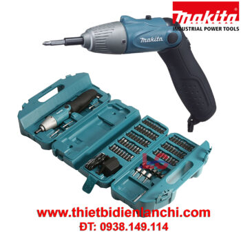 Máy vặn vít dùng pin 4.8V + hộp dụng cụ Makita 6723DW ( Xanh Dương)