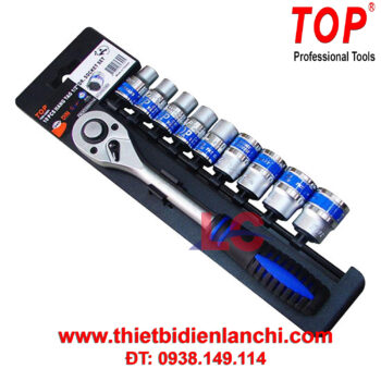 Bộ tuýp 10 chi tiết 1/2" (Cần tự động cán bọc nhựa) TOP - TBS-12251