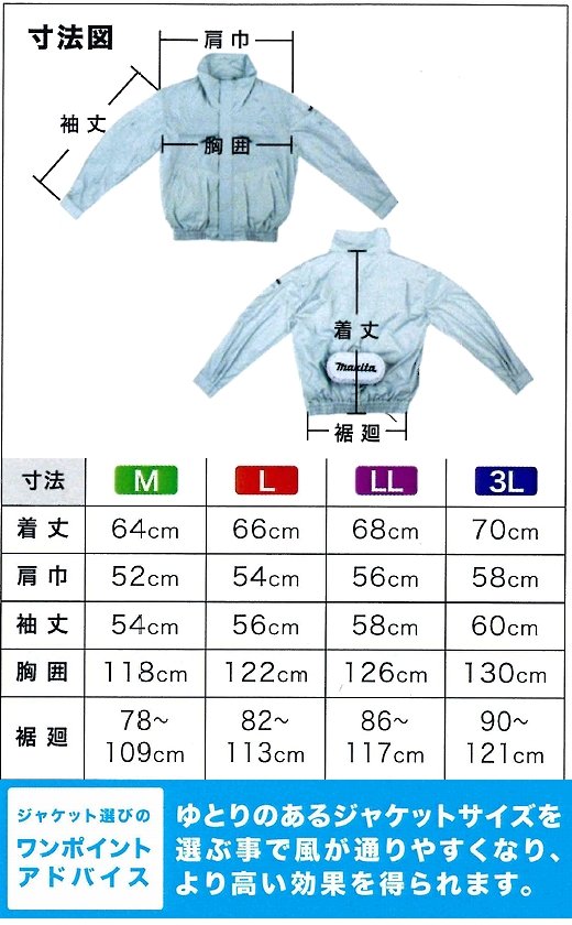 &Aacute;o kho&aacute;c l&agrave;m m&aacute;t d&ugrave;ng pin size LL Makita FJ202DZLL (Ảnh 1)