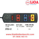 Ổ cắm kéo dài phổ thông LiOA 3TS3-2 (Đen)