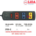 Ổ cắm kéo dài phổ thông LiOA 3TS5-2 5m (Đen)