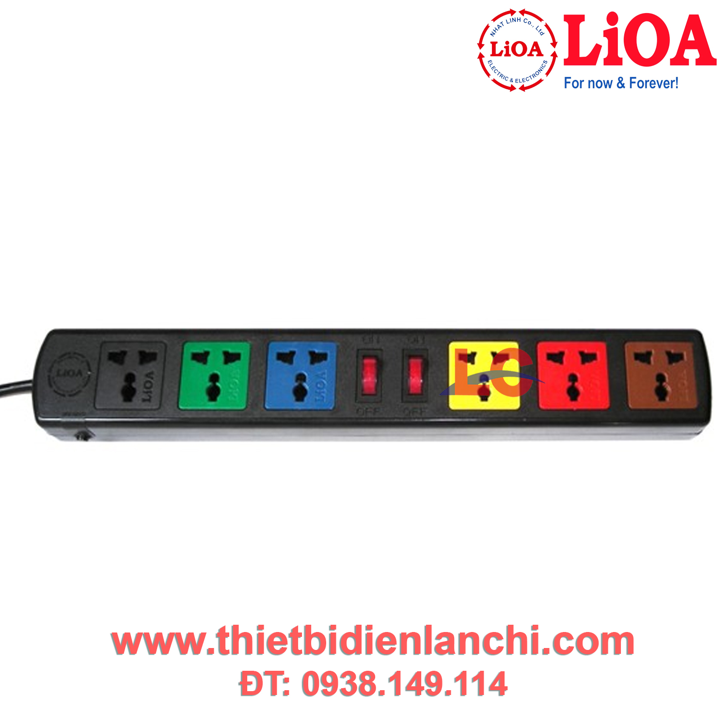 Ổ cắm kéo dài 6S LiOA 6S5 dây 5m x 2 (Đen) Ổ cắm kéo dài 6S LiOA 6S5 dây 5m x 2 (Đen)