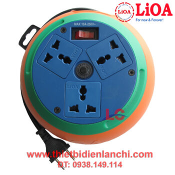 Ổ cắm đĩa bay LiOA DB52-10A dây 5m x 2 10A (Nhiều màu)