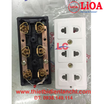 Ổ cắm nổi 3 lỗ không màng che Lioa OC3KD