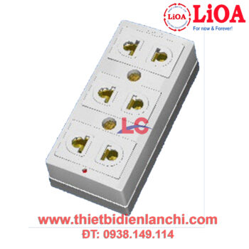 Ổ cắm ba lỗ nổi có nắp che an toàn Lioa OC3NCKD