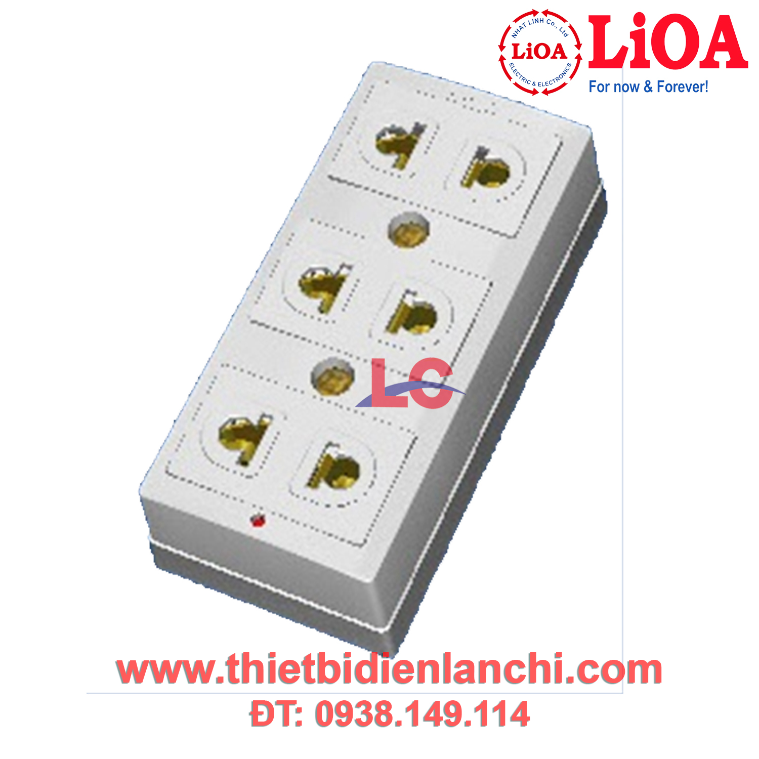 Ổ cắm ba lỗ nổi có nắp che an toàn Lioa OC3NCKD Ổ cắm ba lỗ nổi có nắp che an toàn Lioa OC3NCKD