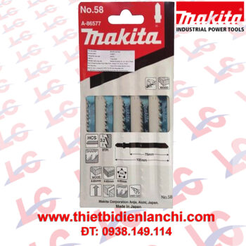 Bộ lưỡi cưa lọng hợp kim số 58 Makita A-86577 (5 cái)