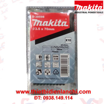 Mũi khoan kim loại MAKITA 3.5mm HSS-R D-38598