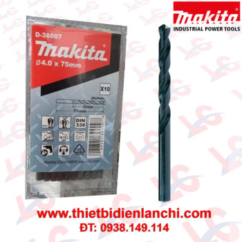 Mũi Khoan Kim Loại Hss-R Makita D-38607 (10 Chiếc/Hộp)