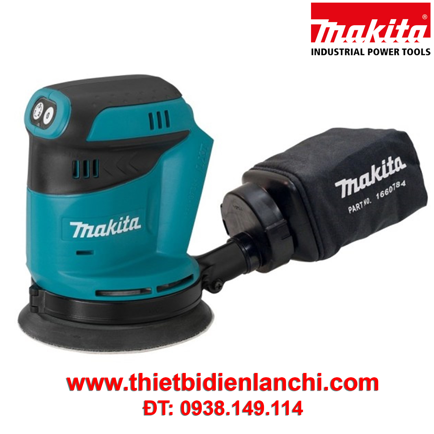 Máy chà nhám tròn dùng pin 18V Makita DBO180Z 125mm Máy chà nhám tròn dùng pin 18V Makita DBO180Z 125mm