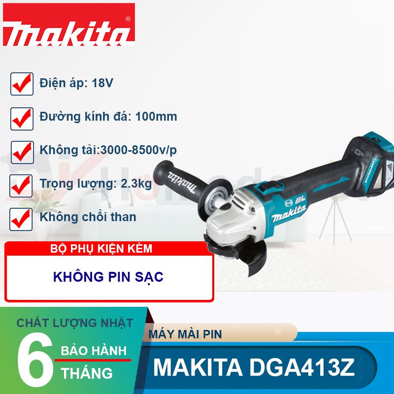 Máy mài góc dùng pin Makita DGA413Z 18V