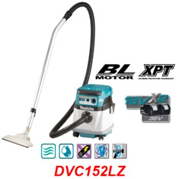 Máy hút bụi dùng 2 pin 18V khô và ướt Makita DVC152LZ