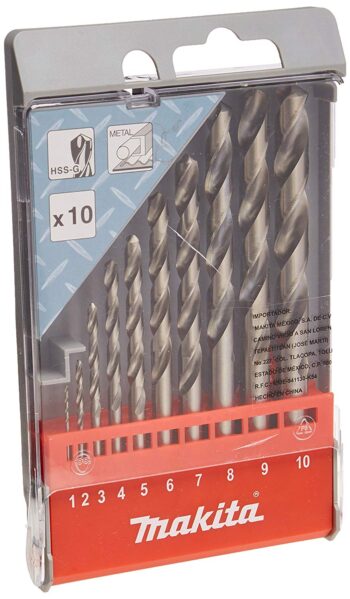 Bộ mũi khoan HSS-G 10 mũi từ 1.0-10mm Makita D-57205