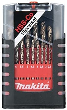 Bộ mũi khoan HSS-Co 19 mũi từ 1.0-10mm Makita D-50463