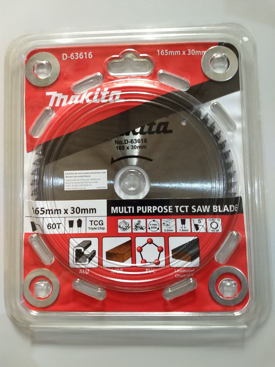 Disco De Serra Multimateriais 165mmx60dx30f Makita D-63616 - R ...
