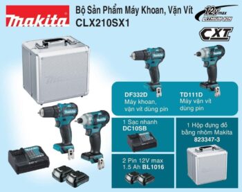 Bộ máy khoan vặn vít Makita CLX210SX1