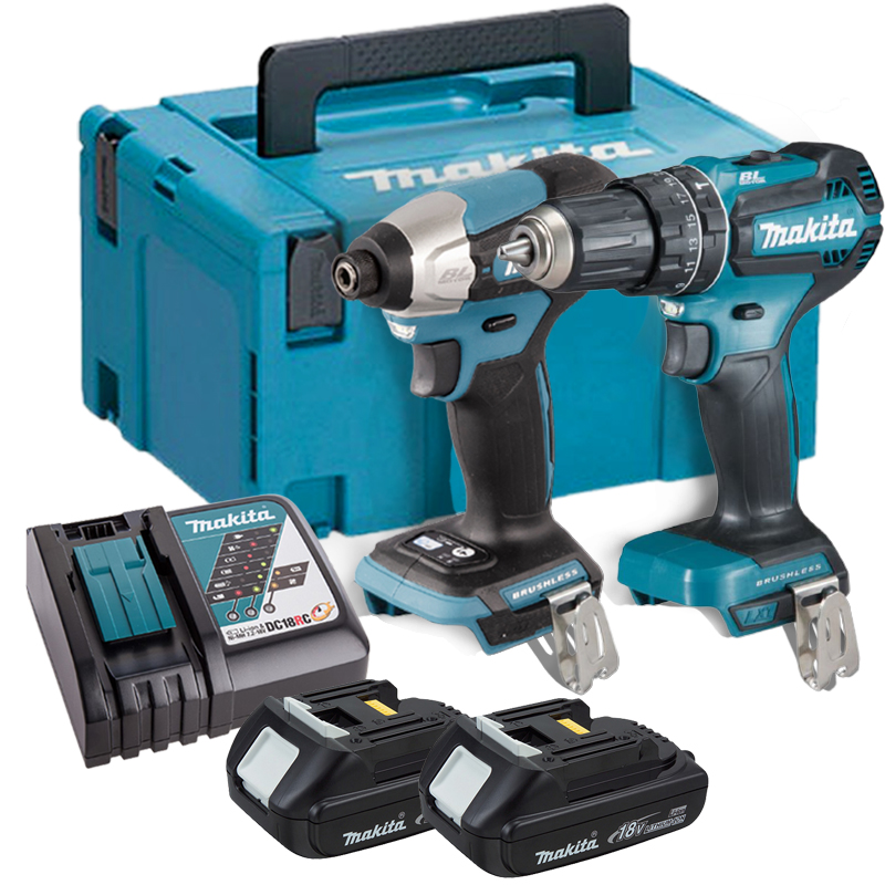 Bộ Combo máy khoan, máy vặn vít dùng pin 18V Makita DLX2414AJ Bộ Combo máy khoan, máy vặn vít dùng pin 18V Makita DLX2414AJ