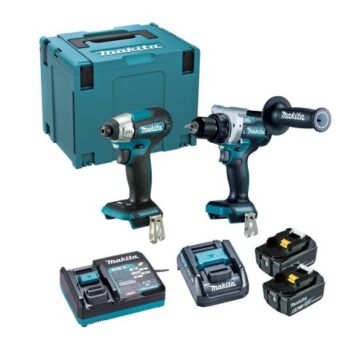 Bộ combo máy khoan búa + máy vặn vít dùng pin 18V Makita DLX2414AJ