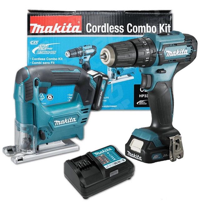 Bộ sản phẩm m&aacute;y cưa lọng, m&aacute;y khoan b&uacute;a, vặn v&iacute;t Makita CLX230X1