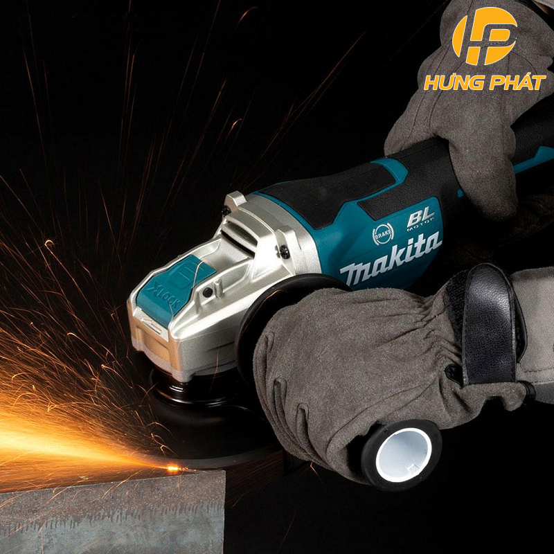 M&aacute;y m&agrave;i g&oacute;c d&ugrave;ng pin Makita DGA419RTJ (100mm) (k&egrave;m 2pin 5.0Ah + sạc nhanh)  - Makita Hưng Ph&aacute;t