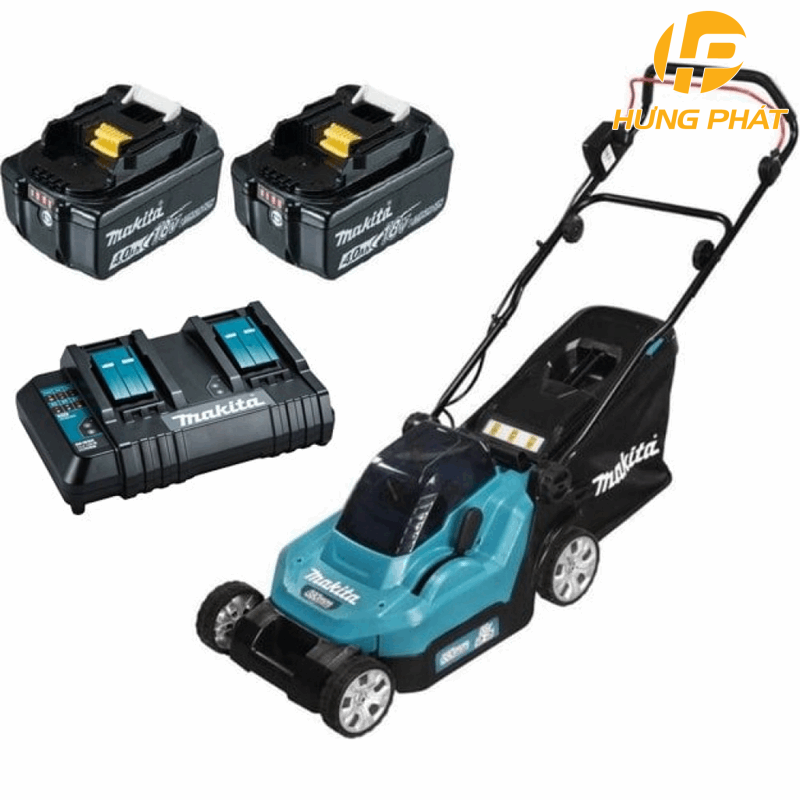Xe cắt cỏ đẩy d&ugrave;ng pin Makita DLM382CM2 - Makita Hưng Ph&aacute;t
