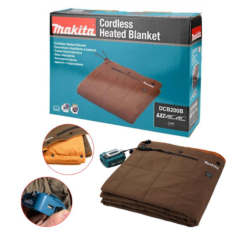 Makita DCB200B 18v Cordless Battery Heated Blanket Water Resistant + USB Charger Buyaparcel