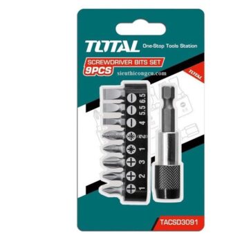 Bộ đầu tua vít 9 chi tiết Total TACSD3091