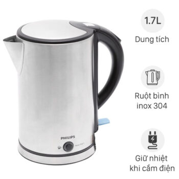 Bình đun siêu tốc giữ nhiệt Philips 1.7 lít HD9316