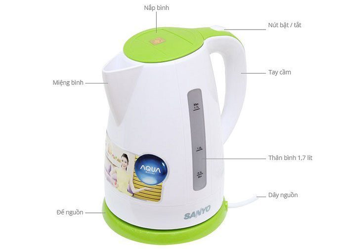 Ấm đun si&ecirc;u tốc Aqua AJK-F733 - H&agrave;ng ch&iacute;nh h&atilde;ng