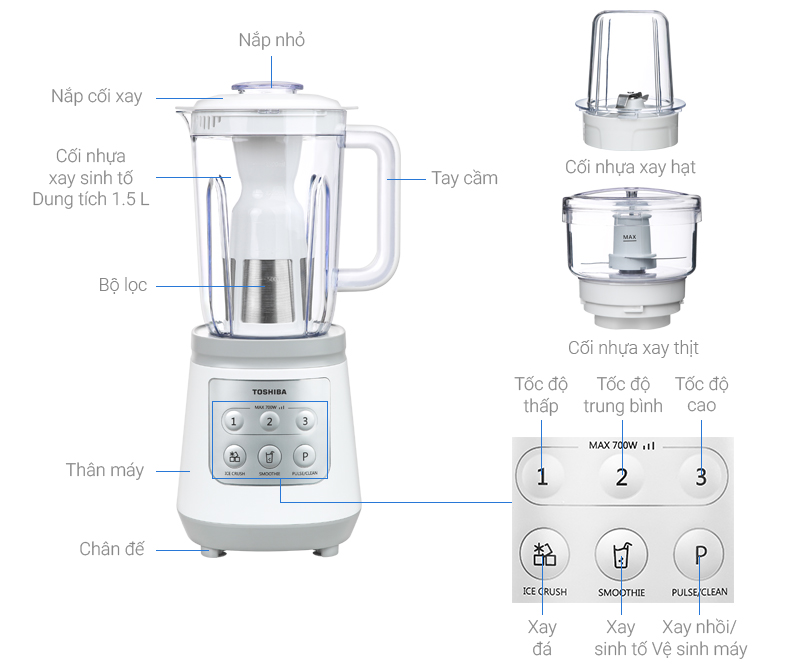 M&aacute;y xay sinh tố đa năng Toshiba BL-70PR2NV