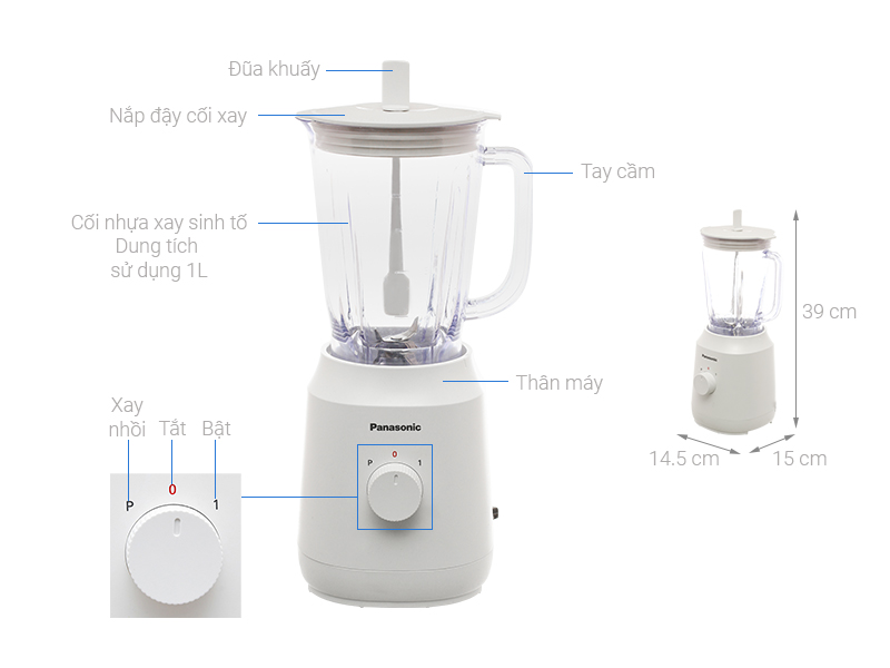 Máy xay sinh tố Panasonic MX-EX1001WRA - 1 cối