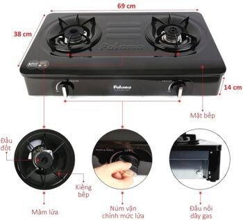 Bếp gas dương Paloma PA - V72EB
