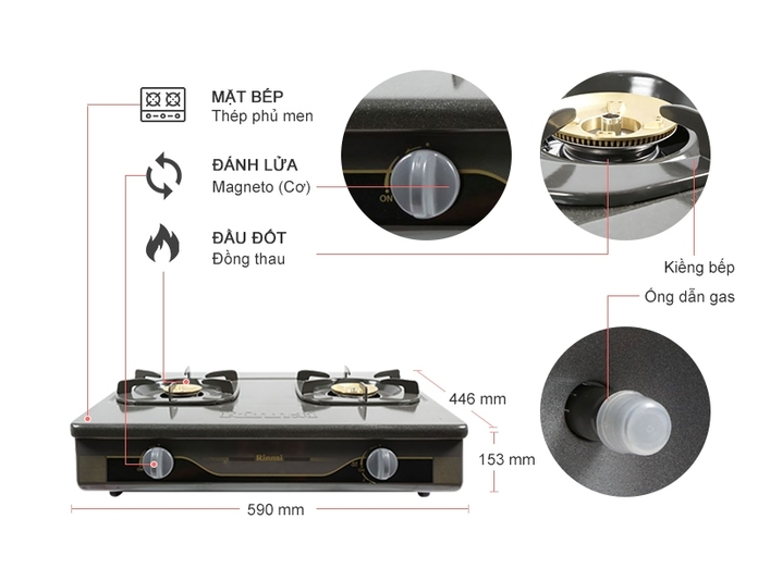 BẾP GAS RINNAI RV-660G