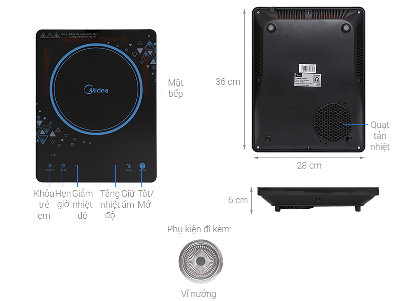 Bếp hồng ngoại Midea MIR-T2018DD